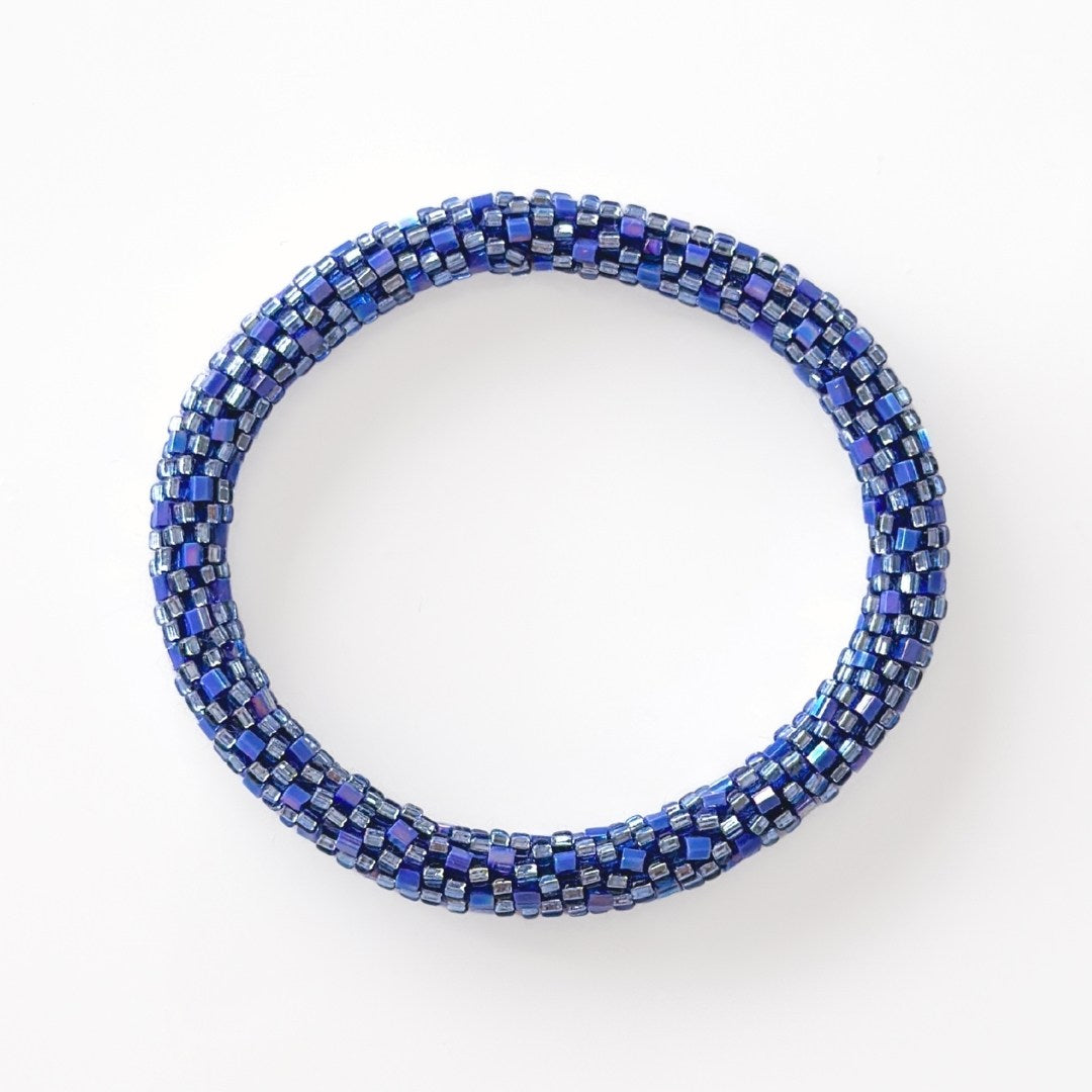 Bracelet népalais #66 (bleu violet)