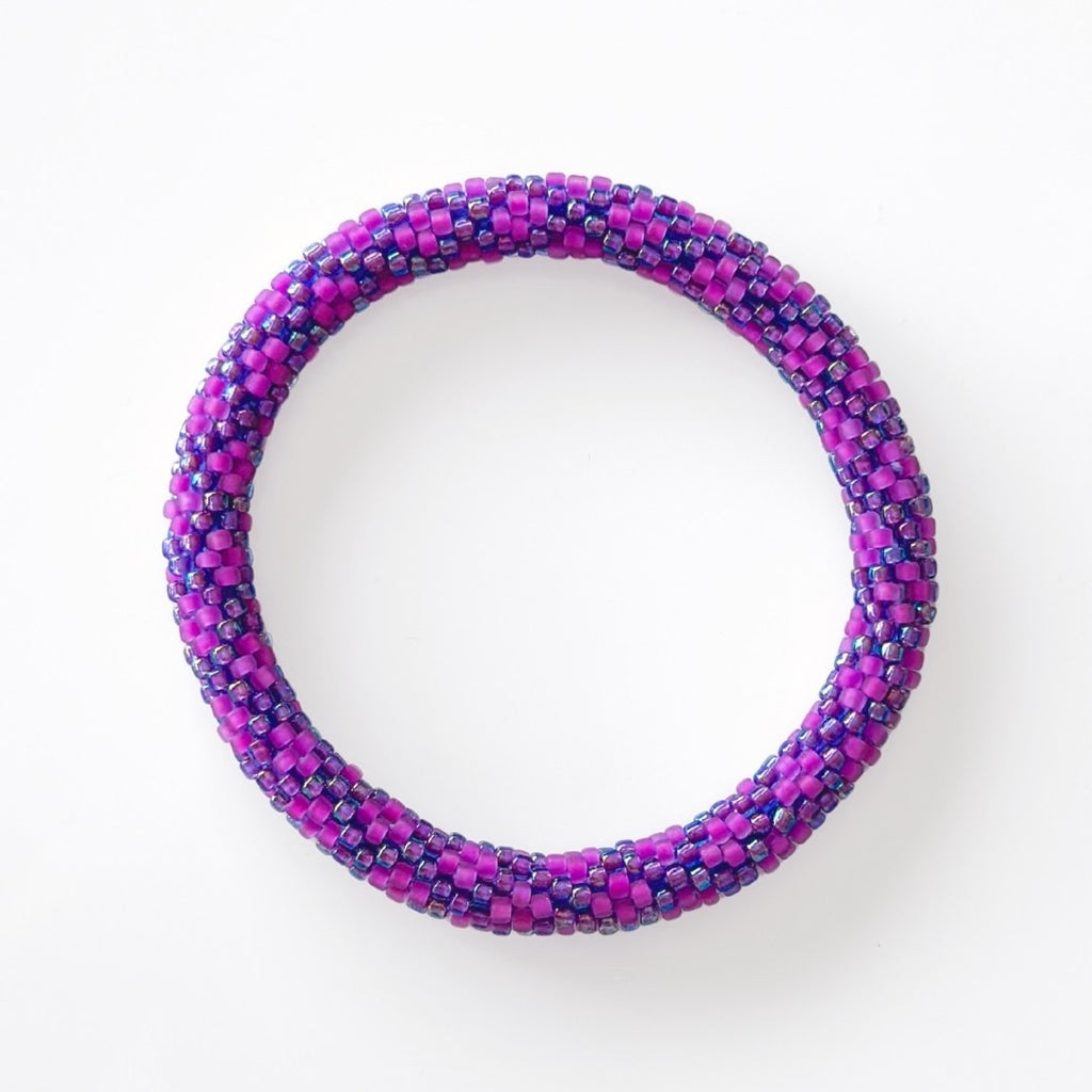 Bracelet népalais #67 (rose violet)