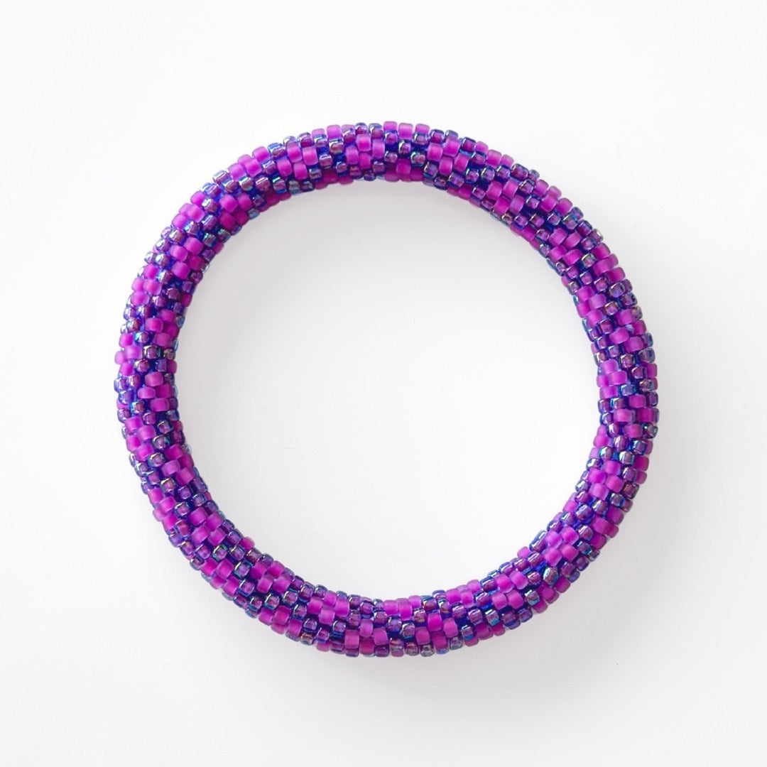 Bracelet népalais #67 (rose violet)