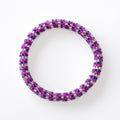 Bracelet népalais #68 (rose, violet et argenté)