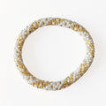 Bracelet népalais #6 (blanc et doré)