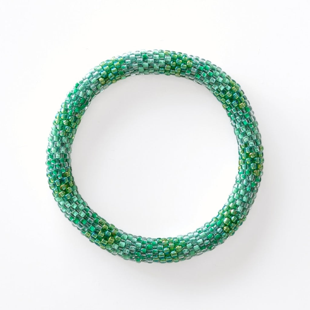 Bracelet népalais #71 (dégradé de vert)