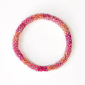 Bracelet népalais #73 (rose saumon silver)