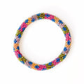 Bracelet népalais #77 (rose, bleu et vert)