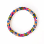 Bracelet népalais #77 (rose, bleu et vert)