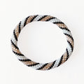 Bracelet népalais #8 (noir, blanc et champagne)