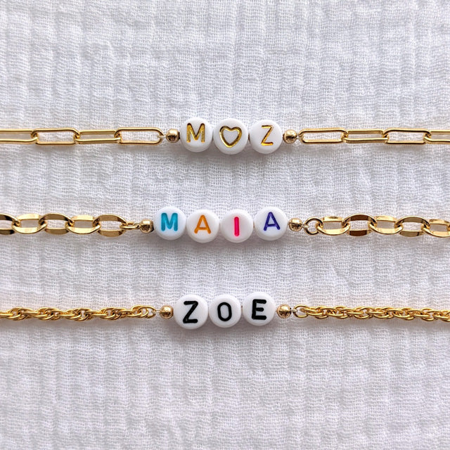 Bracelet Little Words - golden edition (à personnaliser)