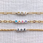 Bracelet Little Words - golden edition (à personnaliser)