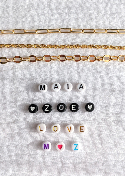 Bracelet Little Words - golden edition (à personnaliser)