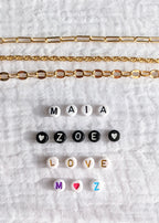 Bracelet Little Words - golden edition (à personnaliser)