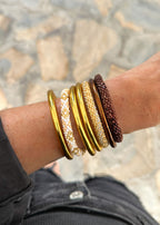 Bracelet népalais #41 (marron glacé)