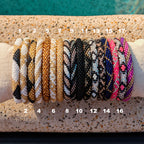Bracelet népalais #4 (blanc et doré)