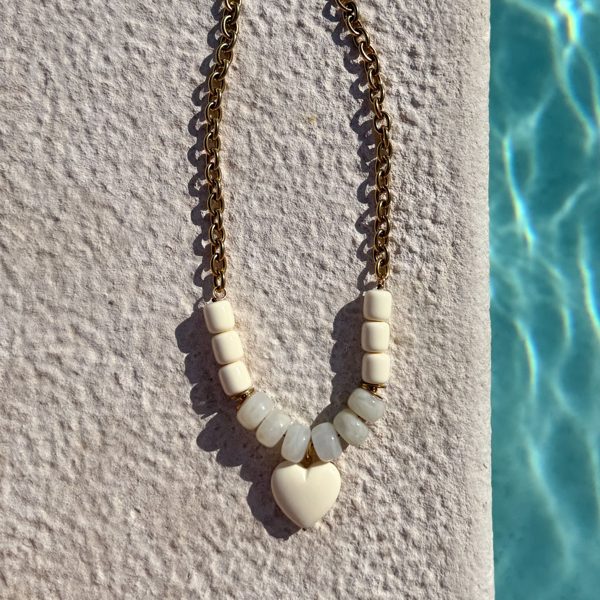 Collier Isla - crème