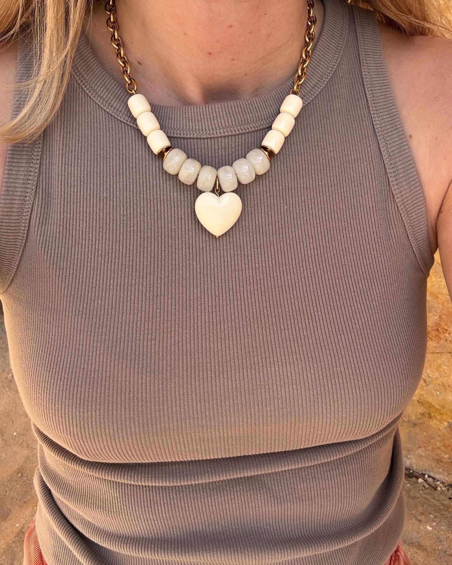 Collier Isla - crème