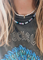 Choker Pearls & Initial (à personnaliser)