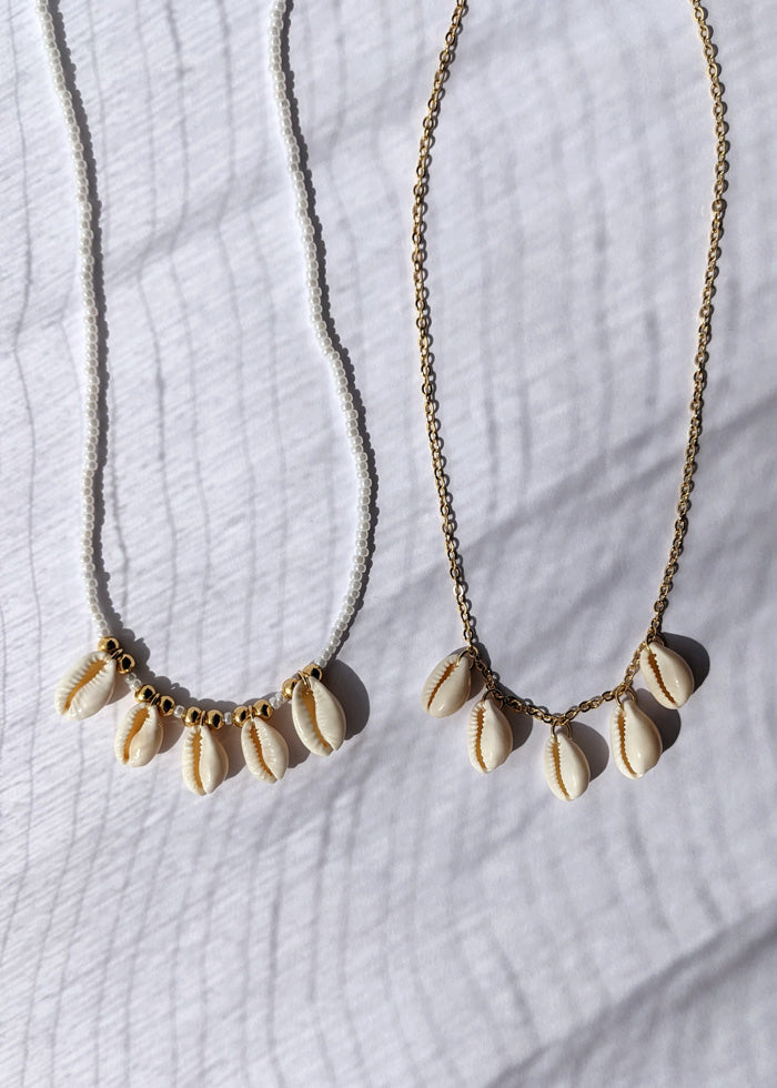 Collier Cauri (perles miyiku ou chaîne plaqué or)