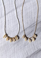 Collier Cauri (perles miyiku ou chaîne plaqué or)