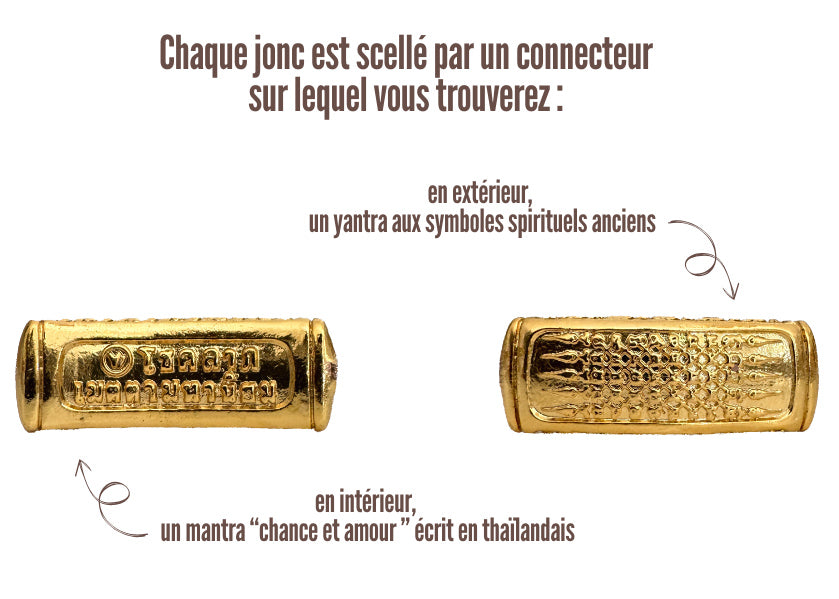 Jonc bouddhiste plat - 12mm champagne