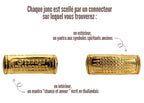 Jonc bouddhiste plat - 12mm champagne