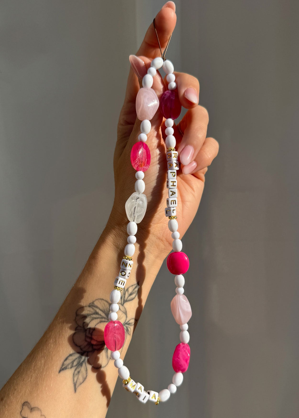 Bracelet de téléphone - Sweet Sugar - Framboise (à personnaliser)