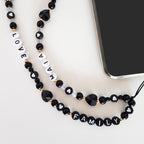 Bracelet de téléphone - Black Heart (à personnaliser)