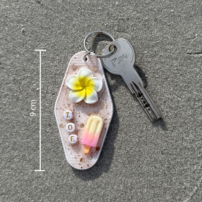 Porte-clés grigri blanc (à personnaliser)