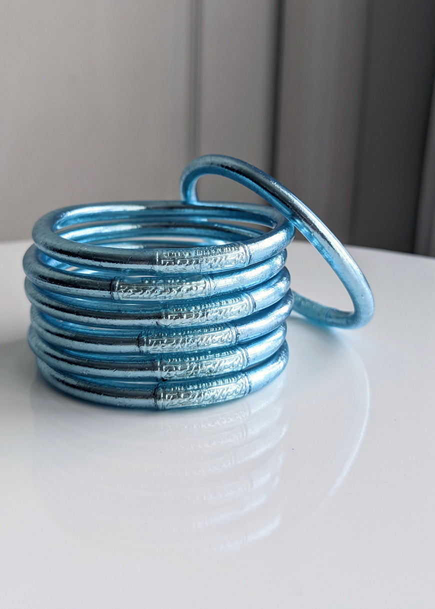 Jonc bouddhiste - ice blue
