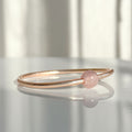 Jonc bouddhiste precious - champagne & quartz rose