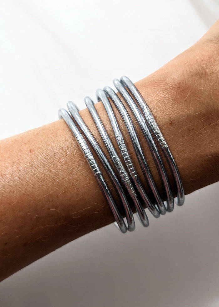 Jonc bouddhiste - fin silver