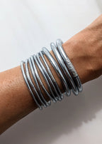 Jonc bouddhiste - fin silver