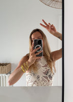 Jonc bouddhiste plat - 12mm light gold