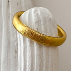Jonc bouddhiste plat - 12mm light gold