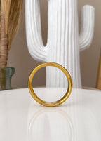 Jonc bouddhiste plat - 12mm light gold