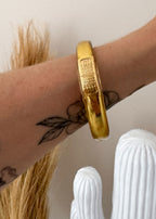 Jonc bouddhiste plat - 12mm light gold