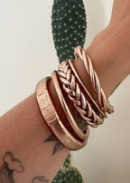 Jonc bouddhiste plat - 12mm champagne