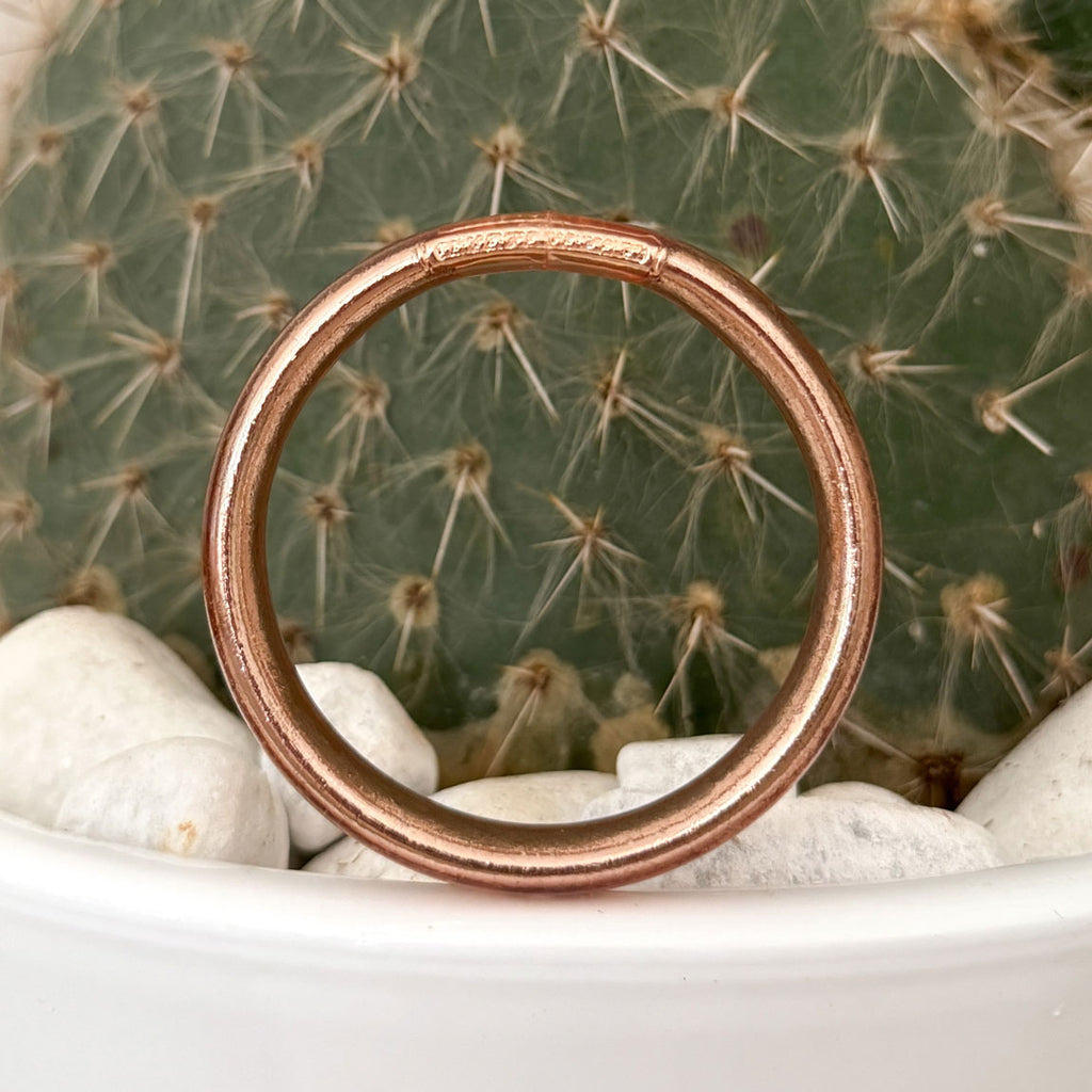 Jonc bouddhiste plat - 12mm champagne