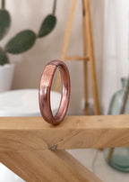 Jonc bouddhiste plat - 12mm rose gold