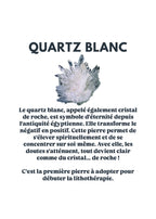 Jonc bouddhiste precious - light gold & quartz blanc