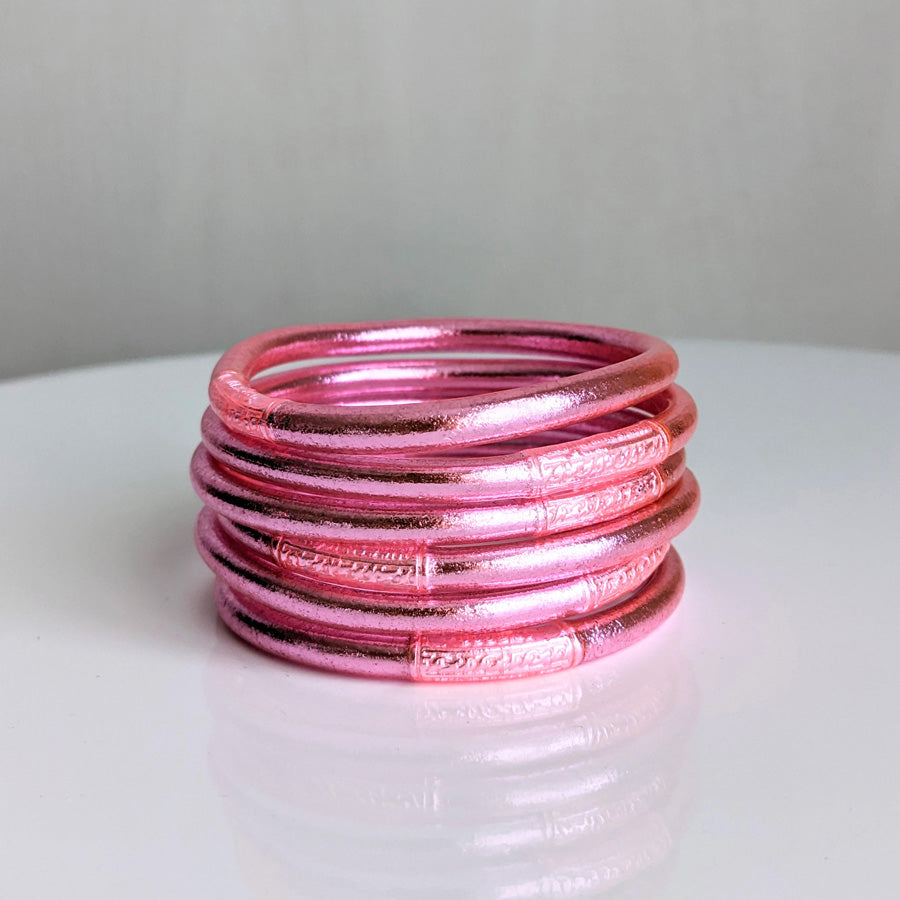 Jonc bouddhiste - rose clair, rose flashy, rose fuchsia