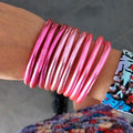 Jonc bouddhiste - rose clair, rose flashy, rose fuchsia