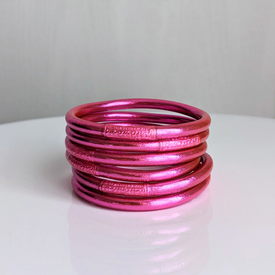 Jonc bouddhiste - rose clair, rose flashy, rose fuchsia