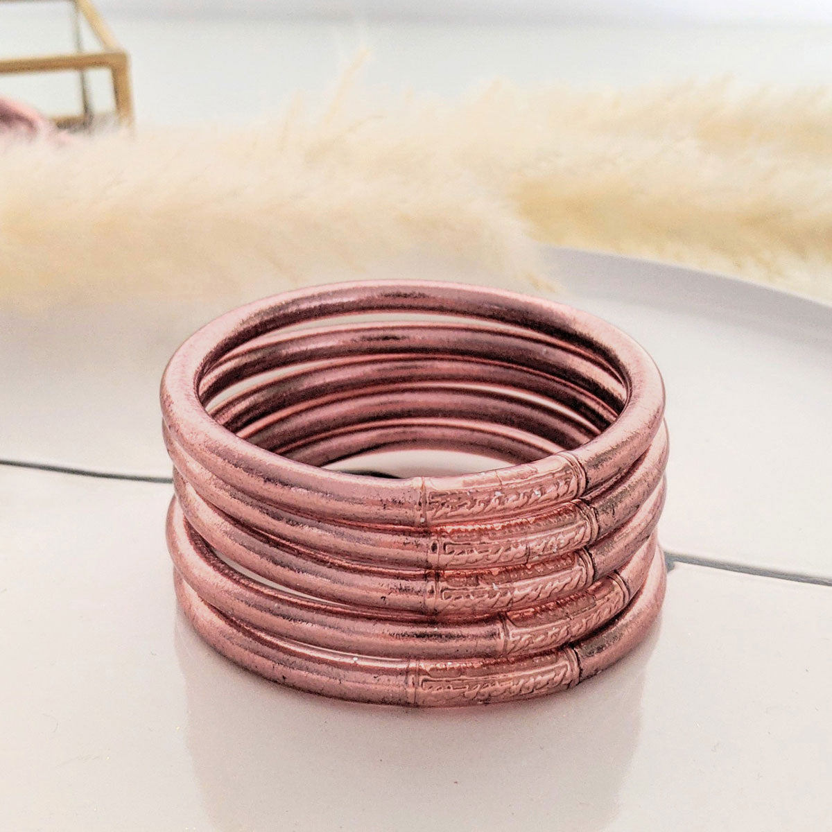 Jonc bouddhiste - rose gold