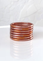 Jonc bouddhiste - rose gold au mantra abricot