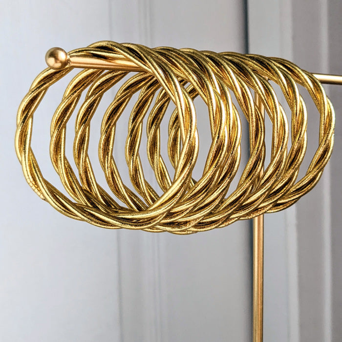 Jonc bouddhiste - torsadé light gold