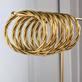 Jonc bouddhiste - torsadé light gold