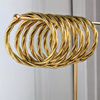 Jonc bouddhiste - torsadé light gold