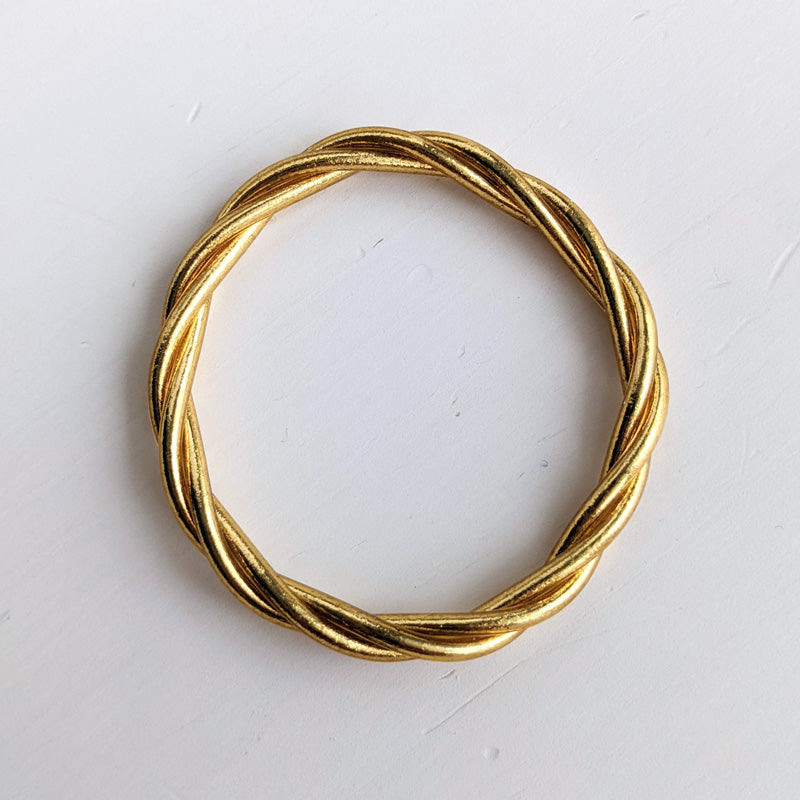 Jonc bouddhiste - torsadé light gold