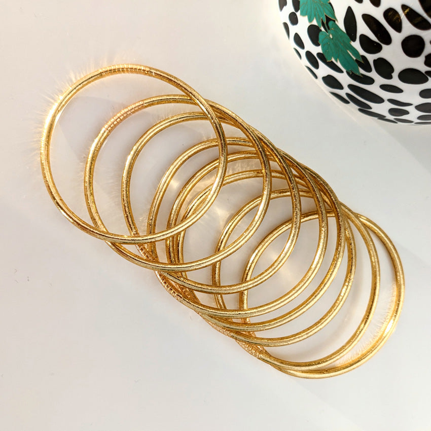 Jonc bouddhiste - fin light gold