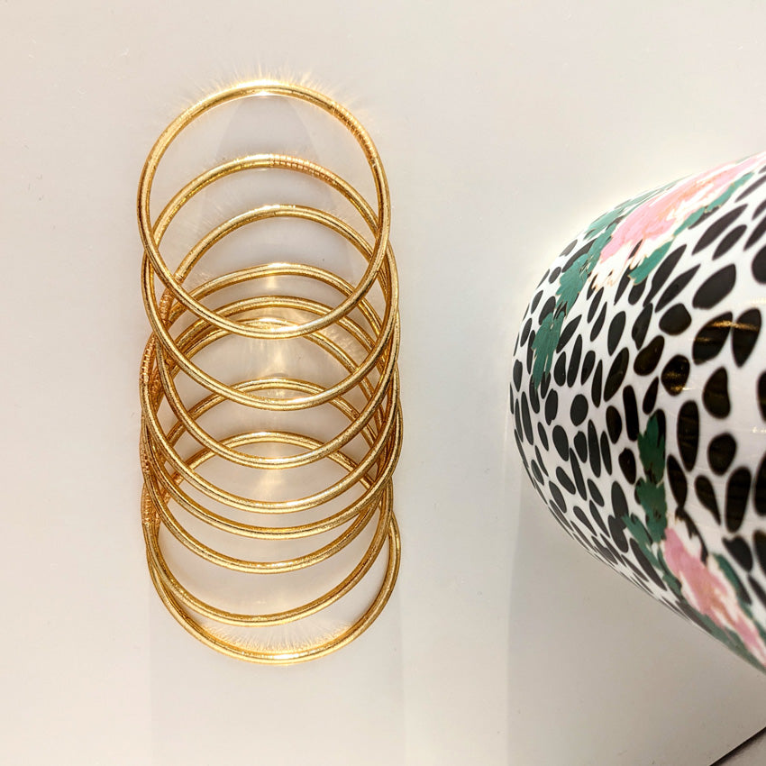 Jonc bouddhiste - fin light gold