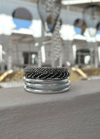 Lot joncs bouddhistes et bracelets népalais - silver